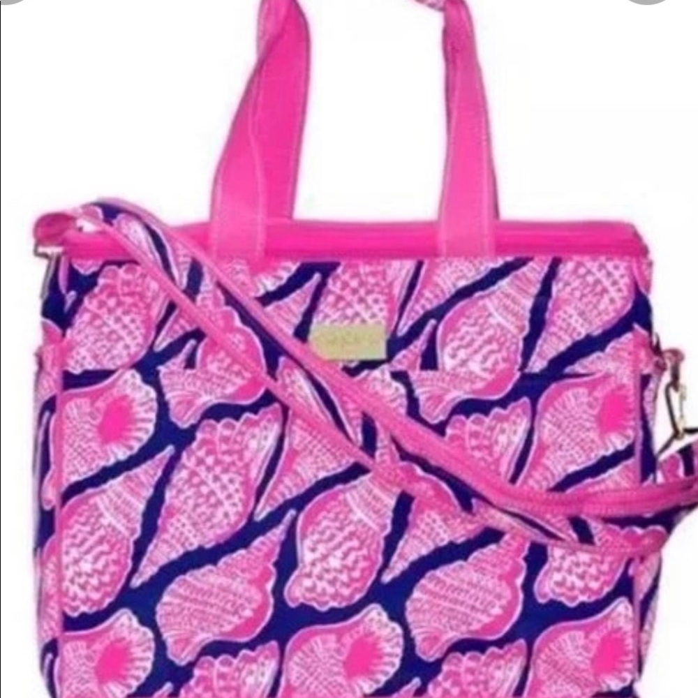 Lilly Pulitzer cute as shell beach cooler